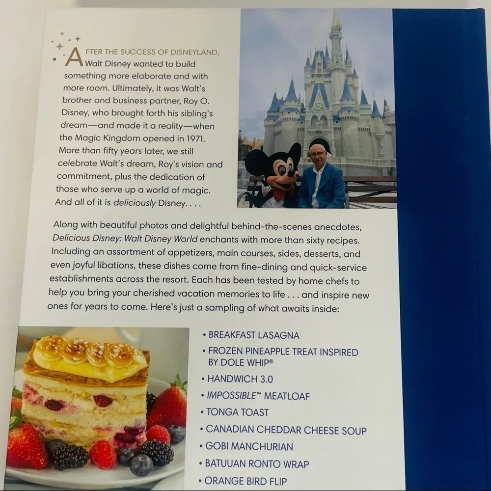 New Delicious Disney Walt Disney World Recipes‎ Cookbook 50th Anniversary